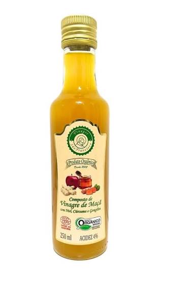 VINAGRE DE MACA MEL CURCUMA E GENGIBRE SAO FRANCISCO 250ML