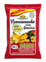 BANANADA COM AMEIXA ZERO ACUCAR 10 UNIDADES 230G BANANAFRUTI