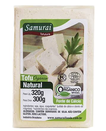 TOFU NATURAL ORGANICO 300G SAMURAI REFRIGERADO NAO ENVIAMOS VIA CORREIOS