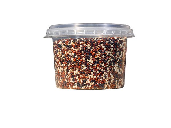 MIX DE QUINOA EM GRAOS VERMELHA PRETA E BRANCA 100G POTE COM TAMPA