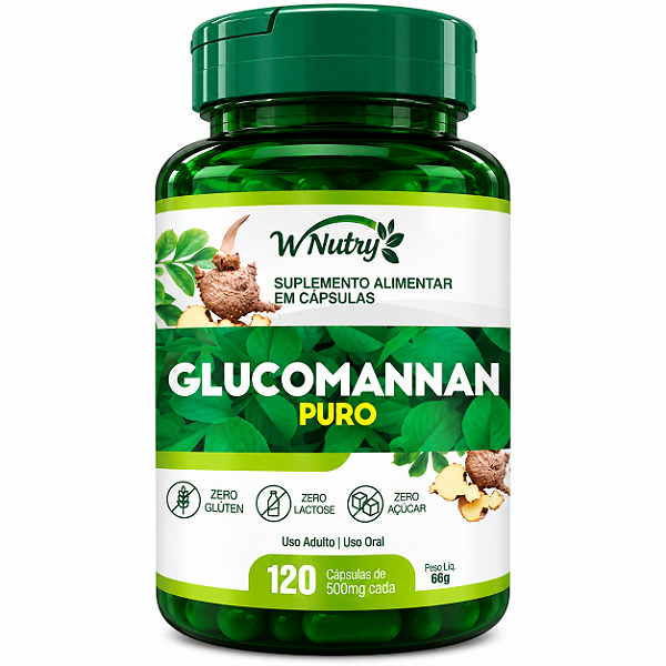 GLUCOMANANN FIBRA KONJAC 120 CAPSULAS 500MG WNUTRY