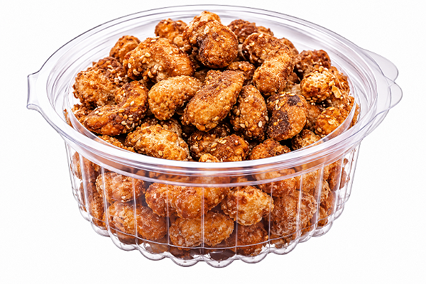 CASTANHA DE CAJU CARAMELIZADA COM GERGELIM 150G POTE COM TAMPA