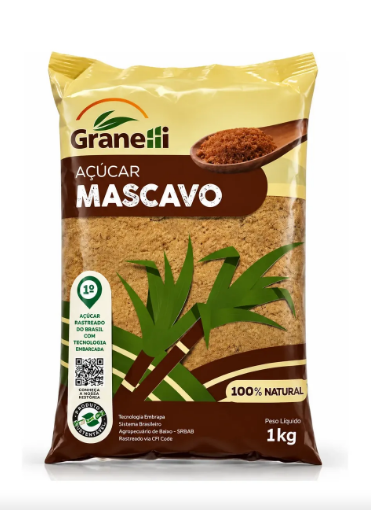 ACUCAR MASCAVO 100% NATURAL GRANELLI 1KG