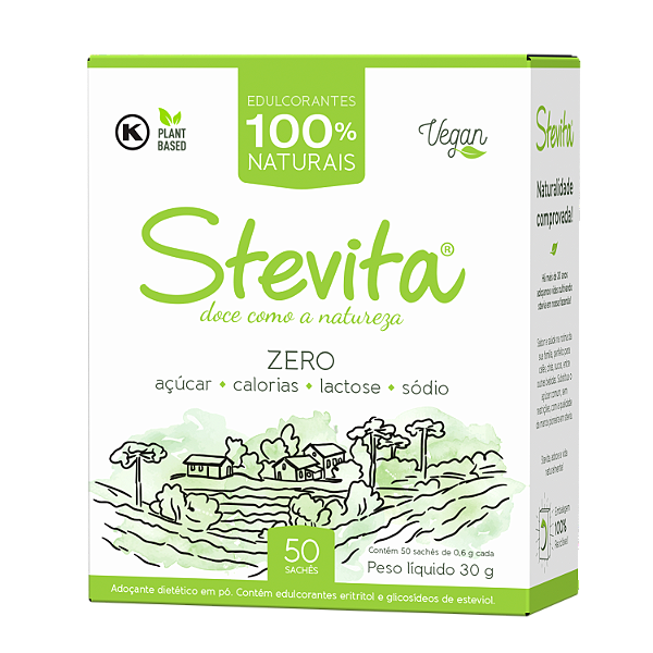 ADOCANTE STEVIA EM PO 50 SACHE STEVITA