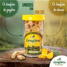 GENGIBRE CRISTALIZADO COM ABACAXI 30G GENGIBRE DA NATUREZA