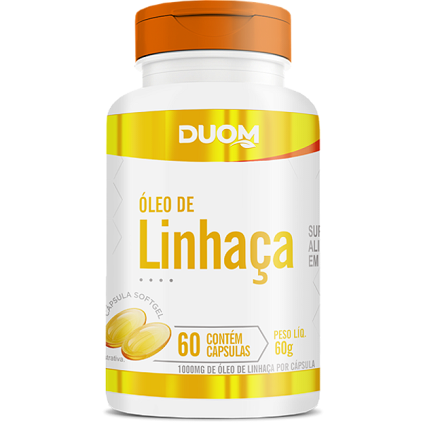 OLEO DE LINHACA 60 CAPSULAS 1000MG DUOM LINUM USITATISSIMUM VALIDADE 30 07 26
