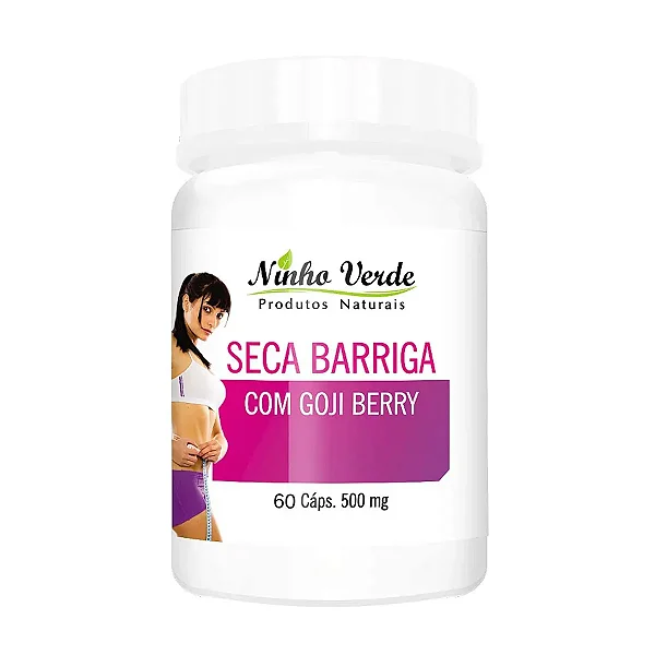 EMAGRECEDOR SECA BARRIGA 60 CAPSULAS 500MG COM GOJI BERRY NINHO VERDE