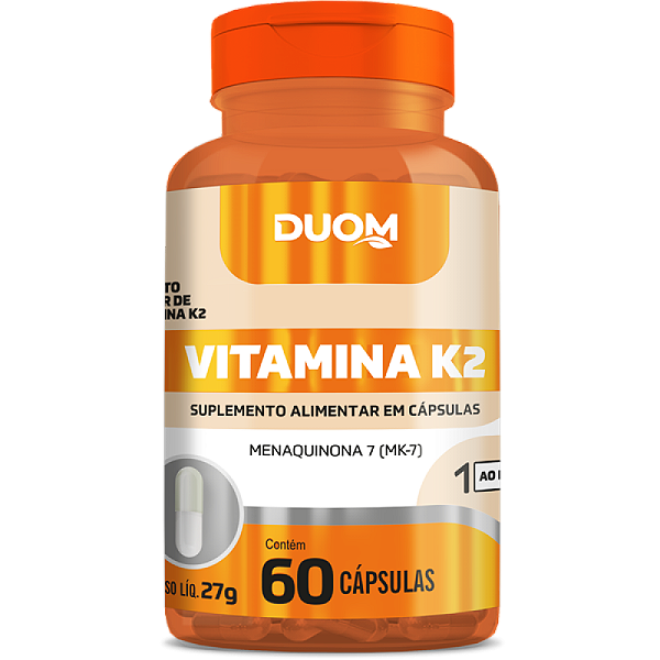 VITAMINA K2 MK7 MENAQUINONA 60 CAPSULAS 450MG DUOM