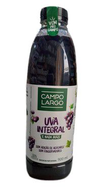 SUCO DE UVA INTEGRAL CAMPO LARGO 900ML