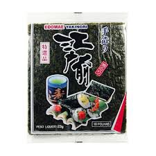 ALGA MARINHA PARA CULINARIA ASIATICA 10 FOLHAS 25G EDOMAE YAKINORI