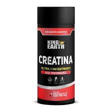 CREATINA MONOHIDRATADA 120 CAPSULAS DE 750MG KING EARTH