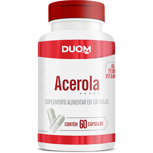 ACEROLA ALTO TEOR DE VITAMINA C 60 CAPSULAS 500MG DUOM