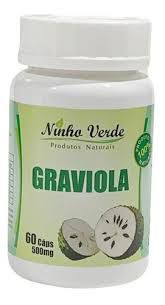 GRAVIOLA 60 CAPSULAS DE 500MG NINHO VERDE