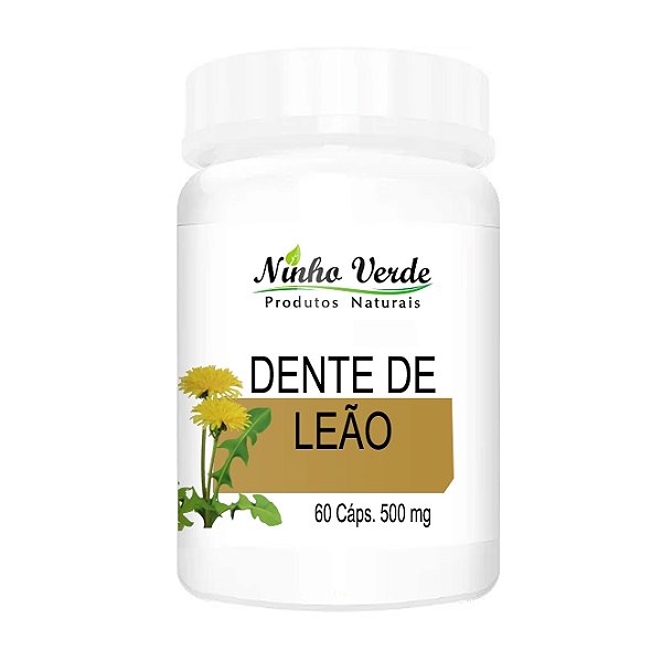 DENTE DE LEAO 60 CAPSULAS 500MG  TARAXACUM OFFICINALE NINHO VERDE