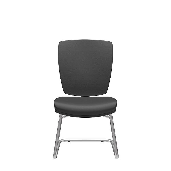 Cadeira Fixa Base S D Altrix sem Braço Couro Ecológico - Plaxmetal