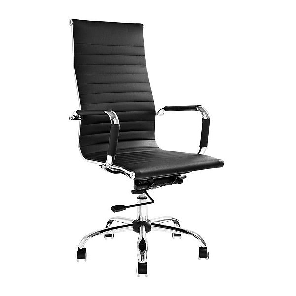 Cadeira de Escritório Presidente Charles Eames Preta - KINGFLEX mobiliário  corporativo