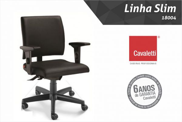 Cadeira para Escritório Operacional/Secretária Cavaletti Slim 18004