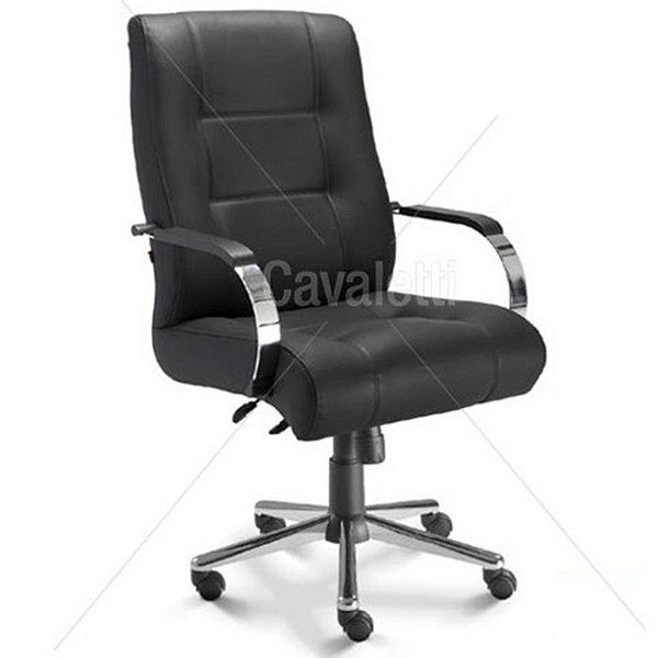 Cadeira para escritório giratória diretor 20103 Extra - Capacidade 140kg - Linha Prime - Cavaletti - Base Cromada