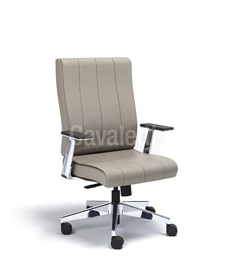 Cadeira Diretor Giratoria Essence - Syncron - Braços em Alumínio - Cavaletti 20502