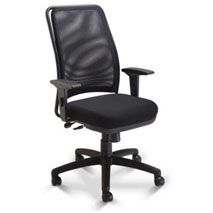 Cadeira para escritório giratória presidente 16001 - (LR) - Syncron - Braço SL - Com Apoio Lombar - Base Polaina Cavaletti
