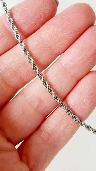 Chocker Cordão Baiano 45 cm em Aço Inoxidável