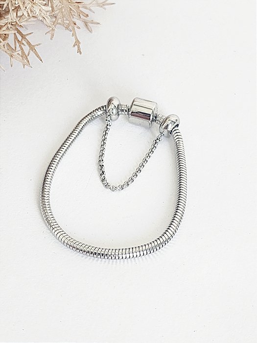 Pulseira para Berloques em Aço Inoxidável