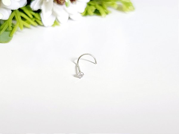 Piercing de Nariz Ponto de Luz em Prata 925