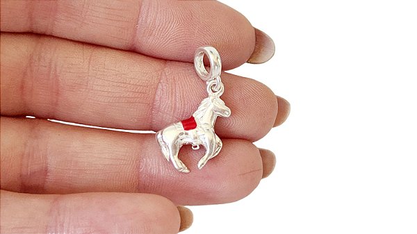 Berloque Cavalo em Prata 925