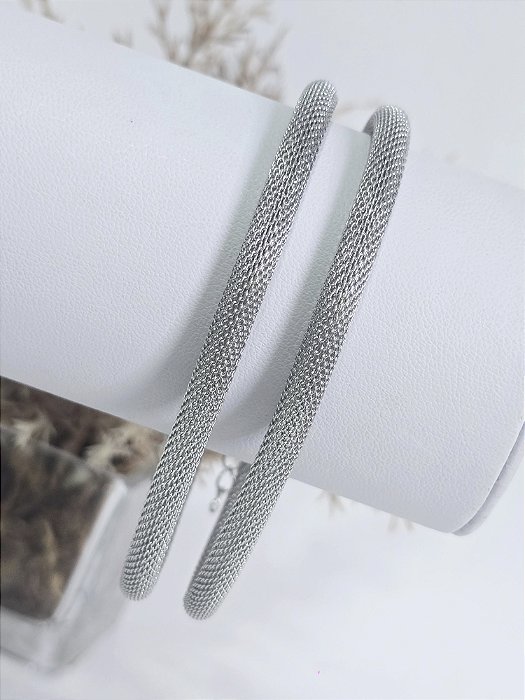 Pulseira em Malha de Aço Inoxidável