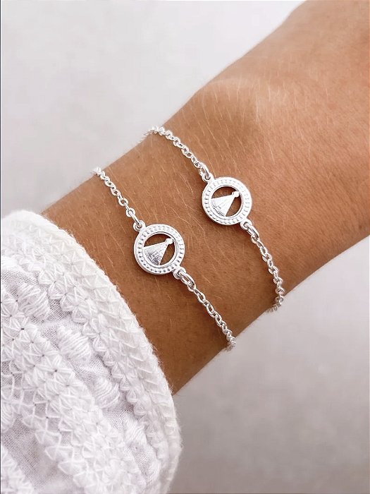 Pulseira Nossa Senhora em Prata 925