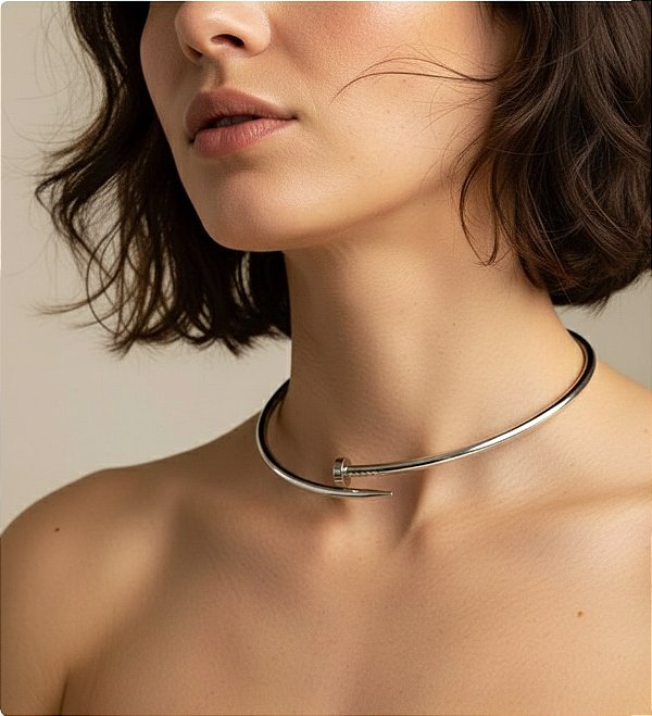 Chocker Prego em Aço Inoxidável