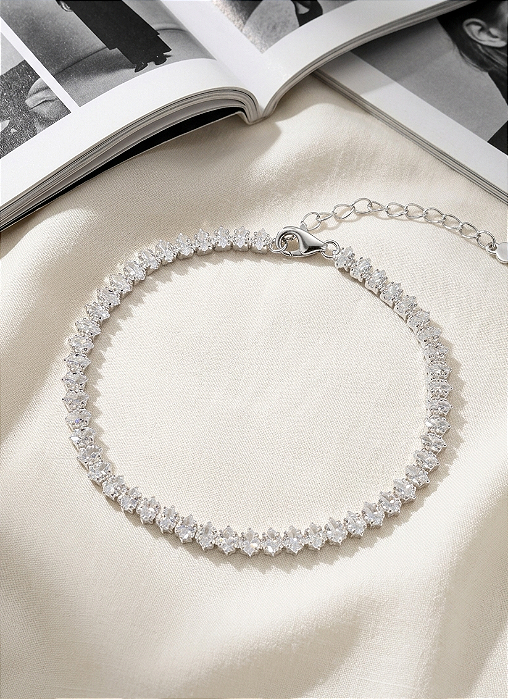 Pulseira Riviera Navetes em Prata 925