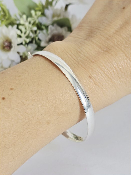 Bracelete Liso em Prata 925