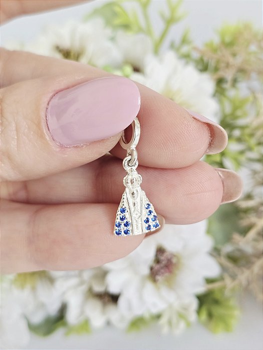 Berloque Nossa Senhora Aparecida em Prata 925