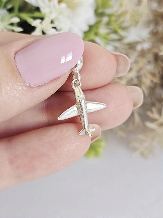 Berloque Avião em Prata 925