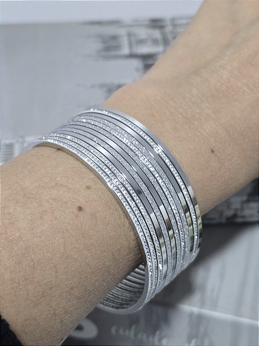 Braceletes Finos Trio em Aço Inoxidável