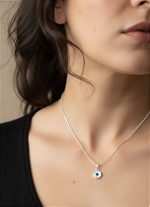 Colar Olho Grego em Prata 925