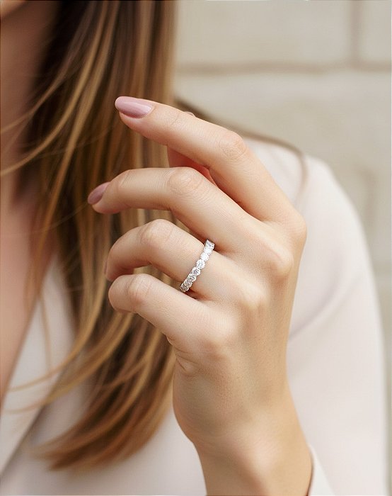 Anel Corações Vazados em Prata 925