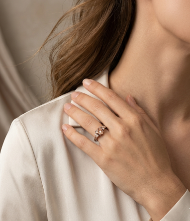 Anel Três Corações em Aço Inoxidável