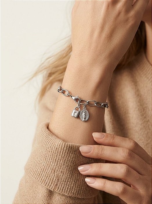 Pulseira de Consagração em Aço Inoxidável