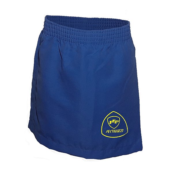 Short Saia Infantil Tactel Colégio Pestalozzi - Marinho
