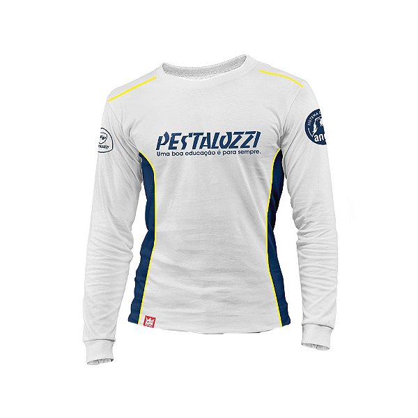 Camiseta Manga Longa Colégio Pestalozzi - Branca
