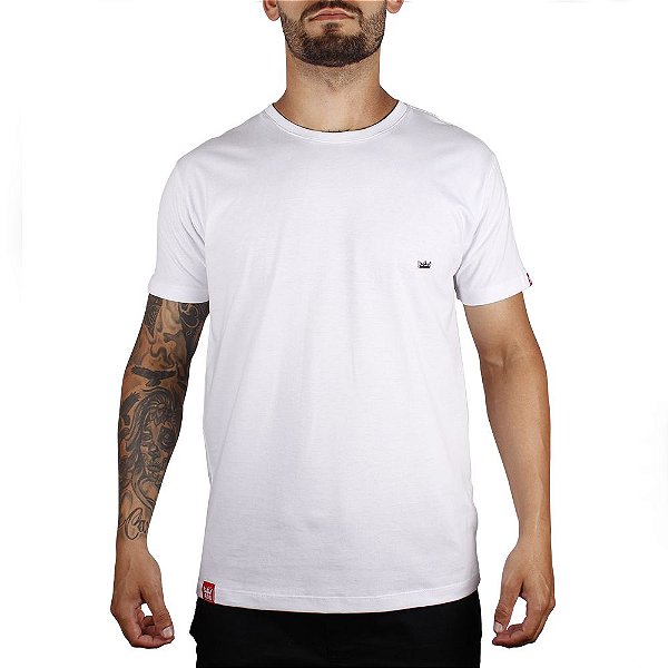 Camiseta Masculina Básica Branca Adrenalina