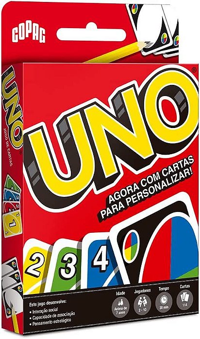 Jogo Uno De Cartas Entre Amigos 2 A 10 Pessoas Descontão - COPAG