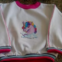 blusa de moleton do Unicórnio branca