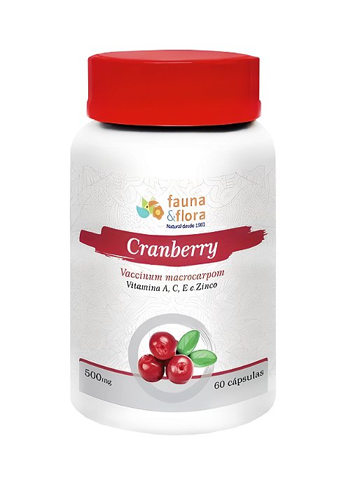Cranberry (Vaccinium macrocarpon) - 60 cápsulas | Fauna e Flora