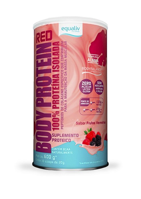 Body Protein Red Frutas Vermelhas 600g | Equaliv