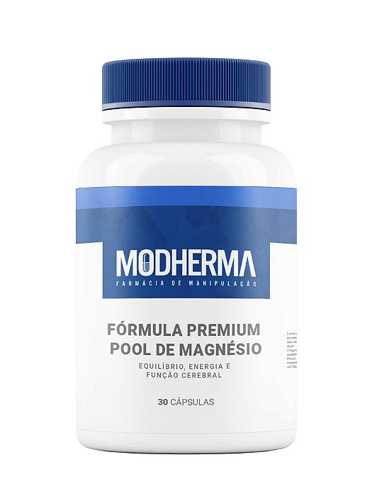 Fórmula Premium Pool de Magnésio – Equilíbrio, Energia e Função Cerebral 30 Cápsulas - Dr. Ricardo Ferraz