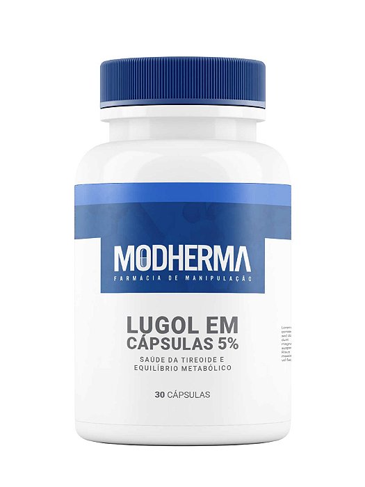 Lugol em Cápsulas 5% – Saúde da Tireoide e Equilíbrio Metabólico 30 Cápsulas - Dr. Ricardo Ferraz