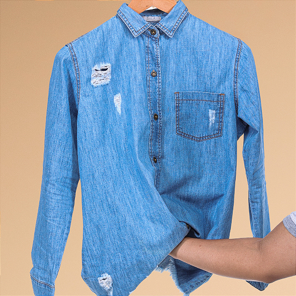 Camisa Feminina Jeans Lisboa